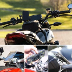 Support Guidon Moto Smartphone -Monde Electronique Support smartphone Moto SP Connect exemple