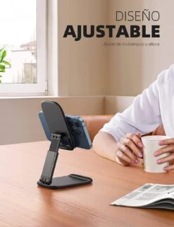 Support Téléphone Portable Réglable Pliable 17 Support Téléphone Portable Réglable Pliable -Monde Electronique Support smartphone bureau pliable dock ajustable