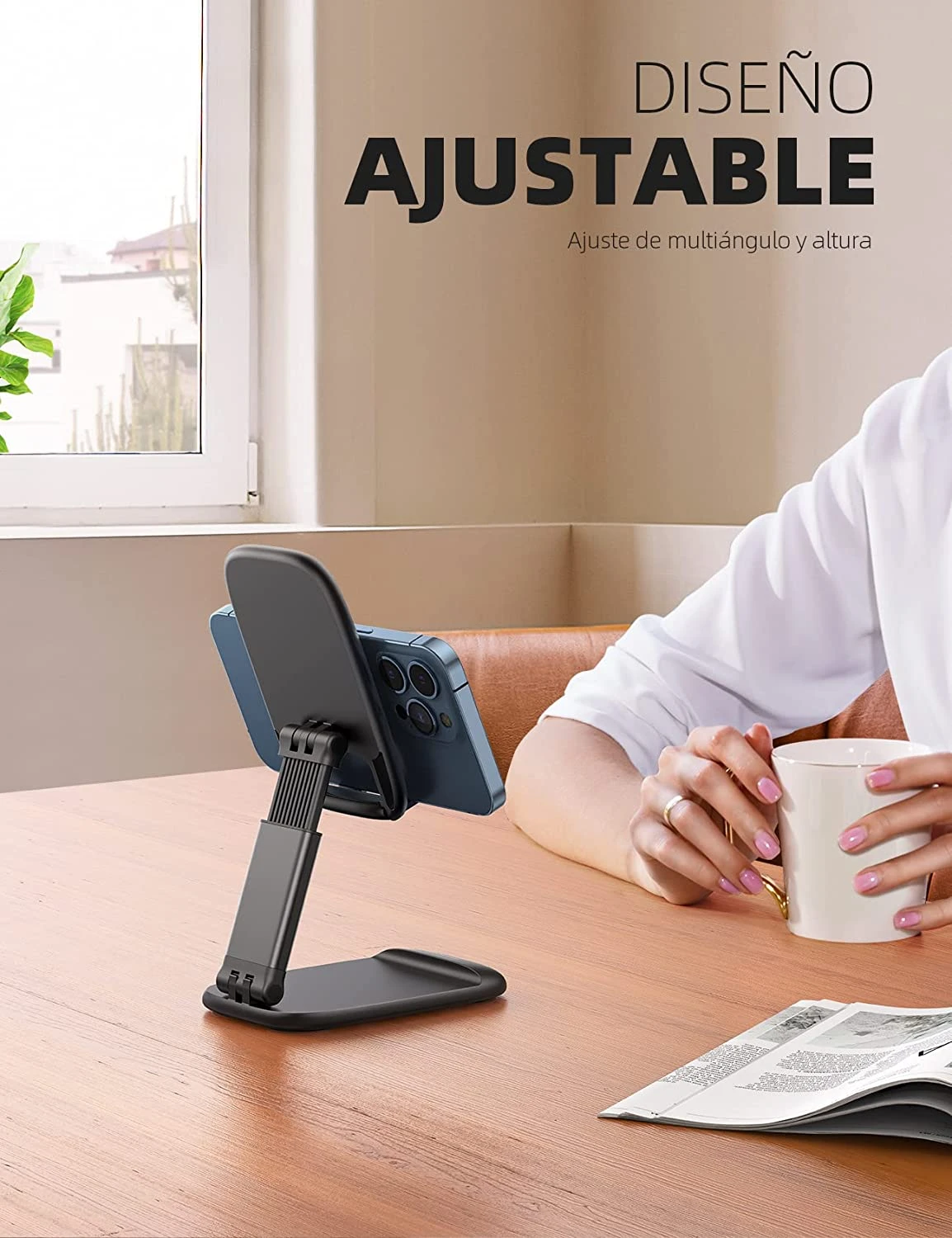 Support Téléphone Portable Réglable Pliable 10 Support Téléphone Portable Réglable Pliable – Image 8