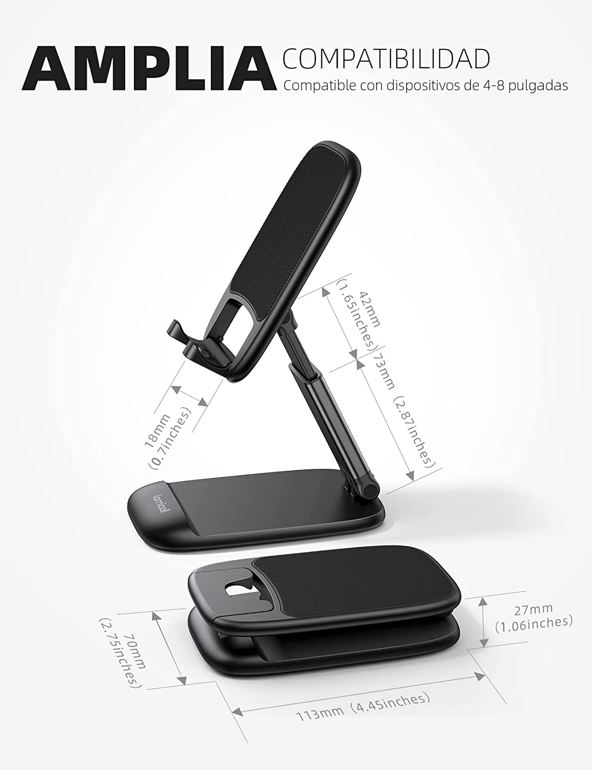 Support Téléphone Portable Réglable Pliable 6 Support Téléphone Portable Réglable Pliable – Image 4