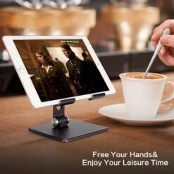 Support Tablette Bureau En Métal -Monde Electronique Support tablette bureau en metal divertissement