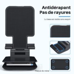 Support De Bureau Pour Smartphone -Monde Electronique Support telephone Anozer bureau antiderapant