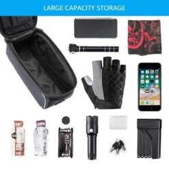 Sacoche De Cadre Vélo Pour Smartphone -Monde Electronique Support telephone Auvusu velo capacite de rangement