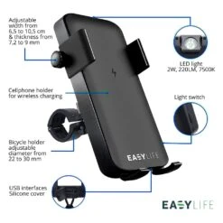 Support Téléphone Vélo Avec Batterie -Monde Electronique Support telephone Easy Life Velo caracteristiques