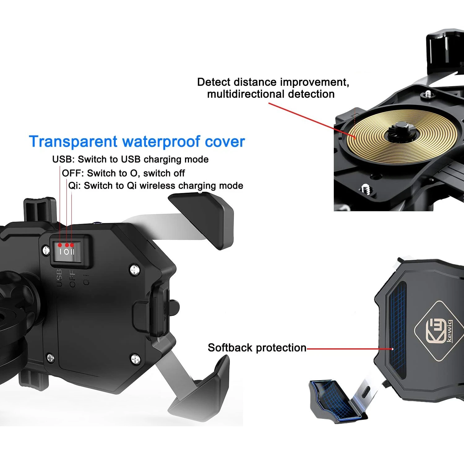 Support Téléphone Moto Charge Sans Fil 6 Support Téléphone Moto Charge Sans Fil – Image 4