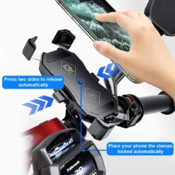 Support Smartphone Moto Charge Ultra Rapide 17 Support Smartphone Moto Charge Ultra Rapide -Monde Electronique Support telephone Moto Charge Ultra Rapide bouton