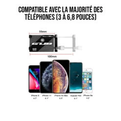 Support Téléphone Moto à Visser 14 Support Téléphone Moto à Visser -Monde Electronique Support telephone Moto GUB haute compatibilite