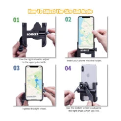 Support Téléphone Moto En Métal -Monde Electronique Support telephone Moto Homeet installation