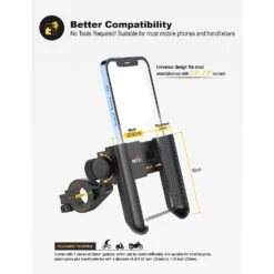 Support Téléphone Moto Libération Rapide -Monde Electronique Support telephone Moto Liberation rapide grande compatibilite