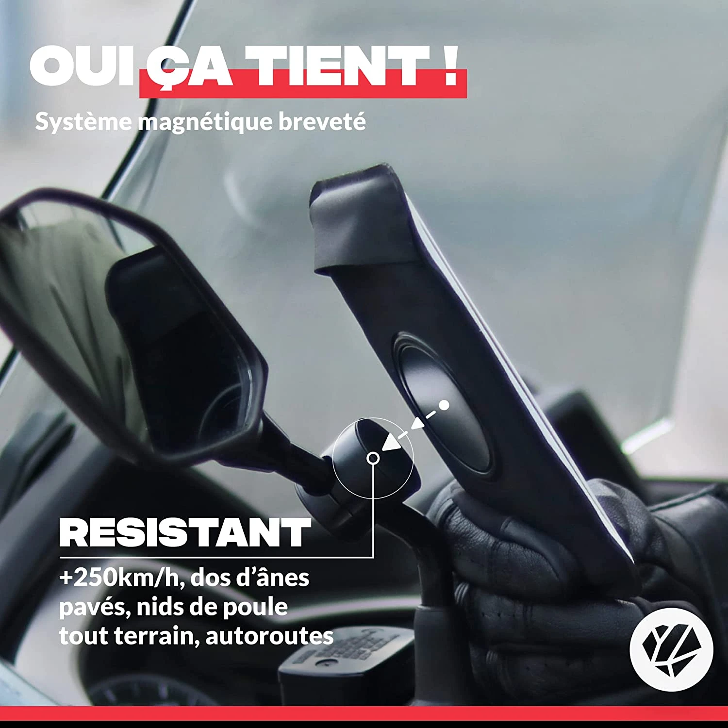 Support Téléphone Portable Moto Magnétique 4 Support Téléphone Portable Moto Magnétique – Image 2