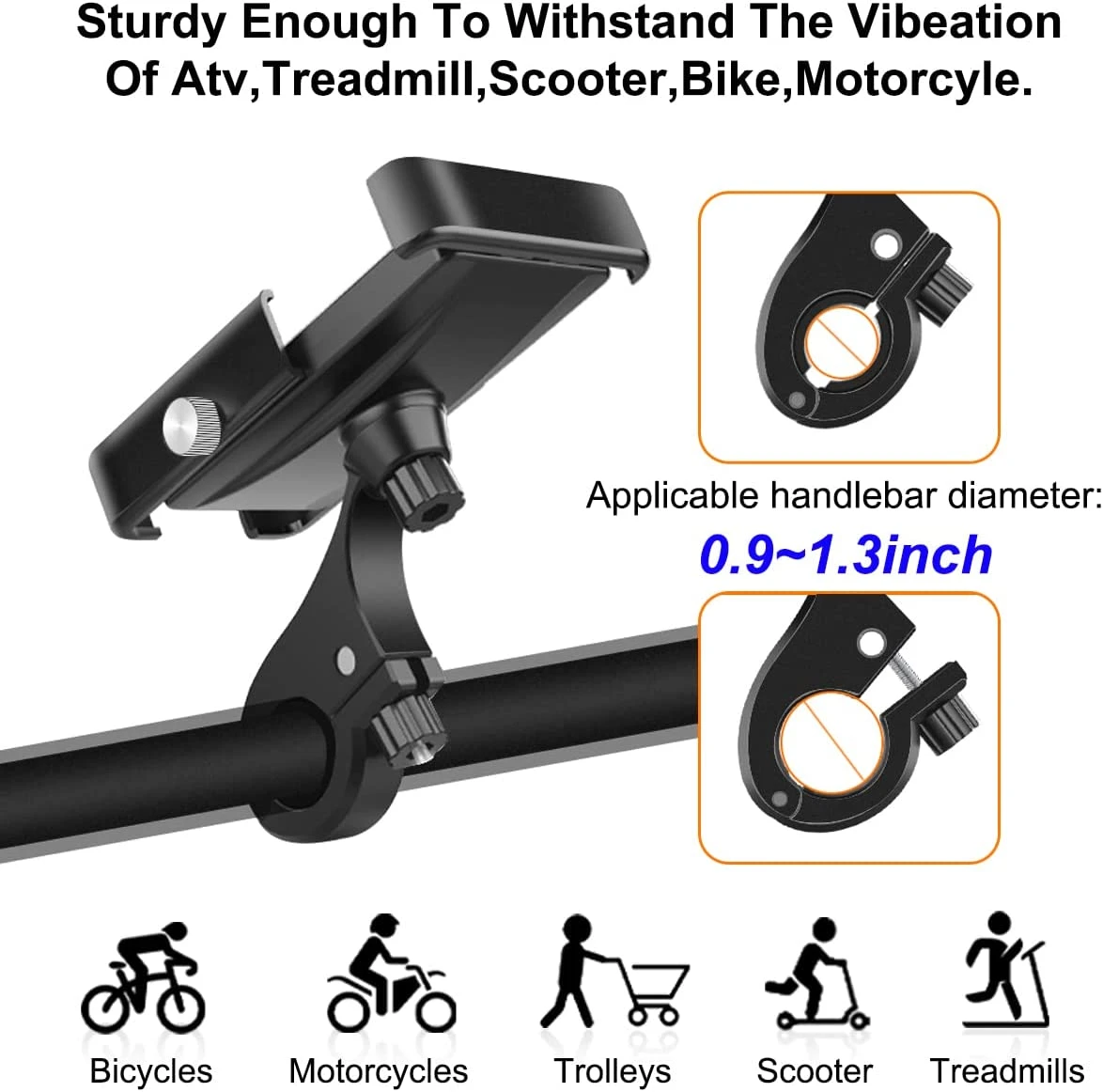 Support Mobile Pour Guidon De Moto Rotatif 4 Support Mobile Pour Guidon De Moto Rotatif – Image 2