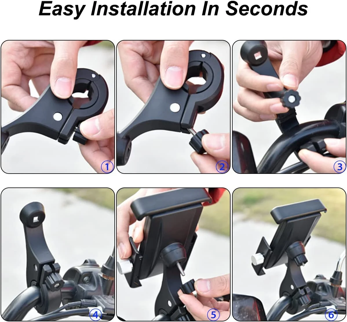 Support Mobile Pour Guidon De Moto Rotatif 9 Support Mobile Pour Guidon De Moto Rotatif – Image 7