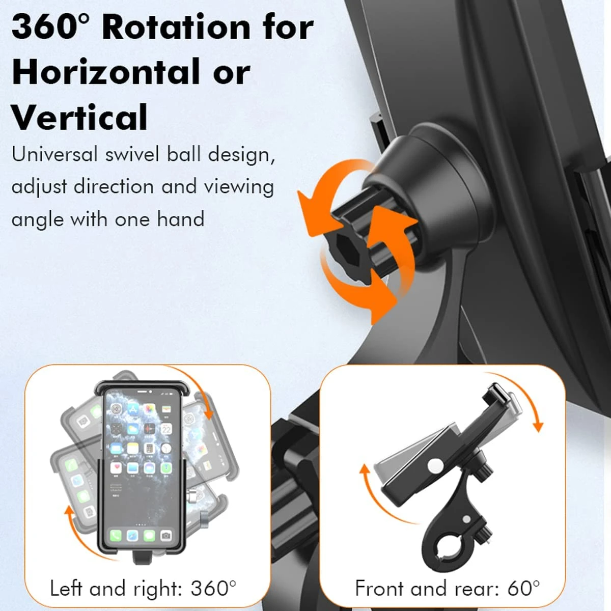 Support Mobile Pour Guidon De Moto Rotatif 7 Support Mobile Pour Guidon De Moto Rotatif – Image 5