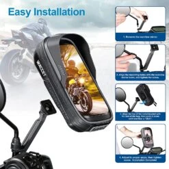 Support Téléphone Moto Roadster -Monde Electronique Support telephone Moto Roadster installation facile