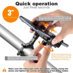 Support Téléphone Moto En Aluminium -Monde Electronique Support telephone Moto Tiakia operation rapide et simple