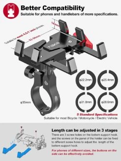 Support Téléphone Moto Trail -Monde Electronique Support telephone Moto Trail compatibilite large