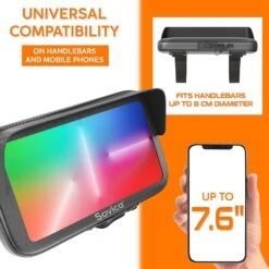 Support Smartphone Moto à Bandes 11 Support Smartphone Moto à Bandes -Monde Electronique Support telephone Moto Velcro compatibilite universelle