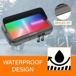 Support Smartphone Moto à Bandes 16 Support Smartphone Moto à Bandes -Monde Electronique Support telephone Moto Velcro etanche