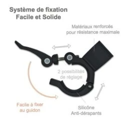 Support Moto Téléphone Avec Batterie -Monde Electronique Support telephone Moto avec Batterie verrouillage