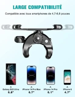 Support Téléphone Moto Et Vélo En Silicone -Monde Electronique Support telephone Moto et Velo en Silicone large compatibilite