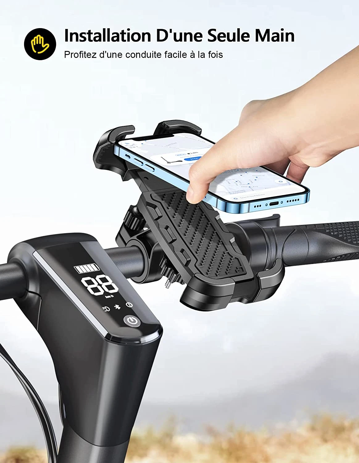 Porte Téléphone Moto Jusqu’à 6,8 Pouces 4 Porte Téléphone Moto Jusqu’à 6,8 Pouces – Image 2