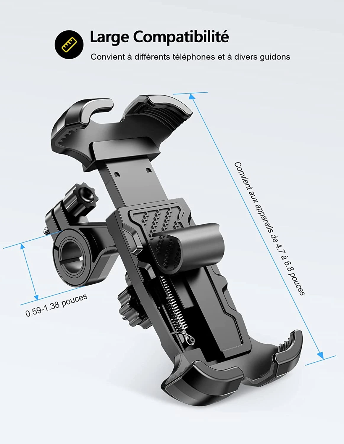 Porte Téléphone Moto Jusqu’à 6,8 Pouces 5 Porte Téléphone Moto Jusqu’à 6,8 Pouces – Image 3