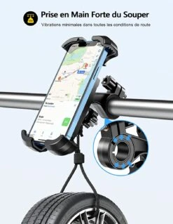 Porte Téléphone Moto Jusqu’à 6,8 Pouces 12 Porte Téléphone Moto Jusqu’à 6,8 Pouces -Monde Electronique Support telephone Moto jusqua 68 pouces prise en main