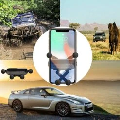 Support Téléphone Voiture Fixation Par Gravité -Monde Electronique Support telephone Orycool voiture multi utilisation