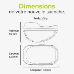 Pochette Téléphone Vélo Étanche -Monde Electronique Support telephone Velmia velo montage rapide dimensions