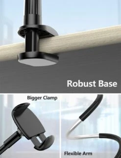 Support Bras Flexible Pour Téléphone 13 Support Bras Flexible Pour Téléphone -Monde Electronique Support telephone bureau Tryone base robuste