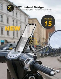 Support Moto Pour Grand Téléphone -Monde Electronique Support telephone moto 7 pouces 1 seconde