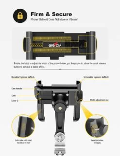 Support Moto Pour Grand Téléphone -Monde Electronique Support telephone moto 7 pouces ferme et securise