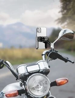 Support Moto Pour Grand Téléphone -Monde Electronique Support telephone moto 7 pouces guidon