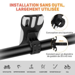 Support Téléphone Pour Vélo Et Trottinette -Monde Electronique Support telephone pour velo et trottinette facile