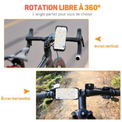 Support Téléphone Pour Vélo Et Trottinette -Monde Electronique Support telephone pour velo et trottinette rotation