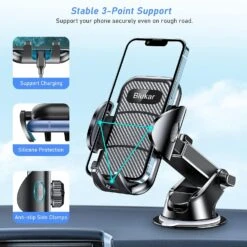 Support Téléphone Pour Voiture 360 Degrés -Monde Electronique Support telephone pour voiture Adiupul ultra stable