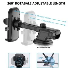 Support Mobile Voiture Rotatif Et Rétractable -Monde Electronique Support telephone pour voiture XIQUTOA bras flexible