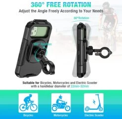 Accessoire Téléphone Vélo -Monde Electronique Support telephone velo Enoneo rotation de 360°