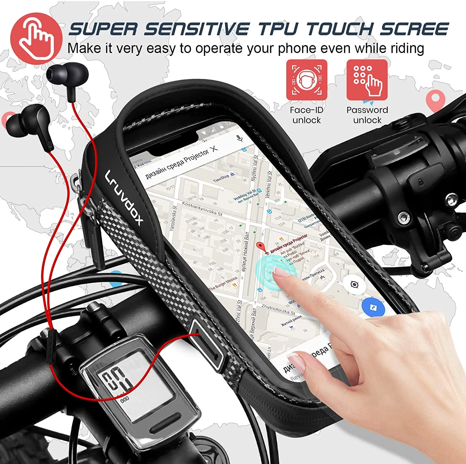 Support Téléphone Vélo Tactile 4 Support Téléphone Vélo Tactile – Image 2