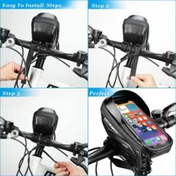 Sacoche Vélo Pour Téléphone Portable 8 Sacoche Vélo Pour Téléphone Portable -Monde Electronique Support telephone velo Niveoli etapes dinstallations