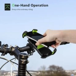 Support Téléphone Vélo VTT -Monde Electronique Support telephone velo Pupow retirer le smartphone avec une main