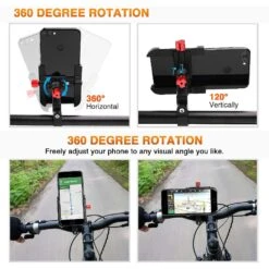 Support Téléphone Guidon Ajustable Vélo Aluminium -Monde Electronique Support telephone velo Shenkey 360 degres