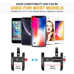 Support Téléphone Guidon Ajustable Vélo Aluminium -Monde Electronique Support telephone velo Shenkey haute compatibilite