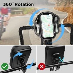 Support Téléphone Vélo étanche -Monde Electronique Support telephone velo etanche rotation