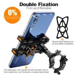 Support Téléphone Vélo Métal -Monde Electronique Support telephone velo metal double fixation