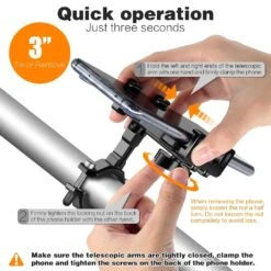 Support Téléphone Vélo Métal -Monde Electronique Support telephone velo metal facile et rapide