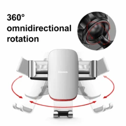 Porte Téléphone Voiture Grille Aération -Monde Electronique Support telephone voiture Baseus 360 multi directions