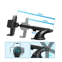 Porte Téléphone Voiture -Monde Electronique Support telephone voiture Beikell bras flexible