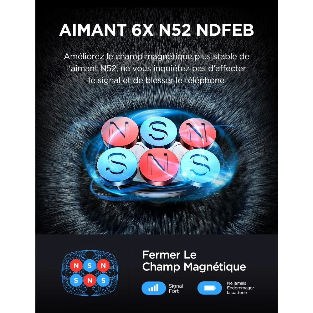 Support Téléphone Magnétique Pour Voiture 5 Support Téléphone Magnétique Pour Voiture – Image 3