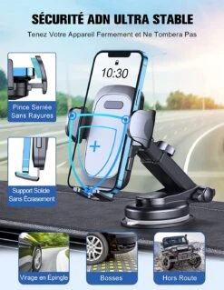Support Mobile Voiture Rotatif -Monde Electronique Support telephone voiture Mohard securite optimale